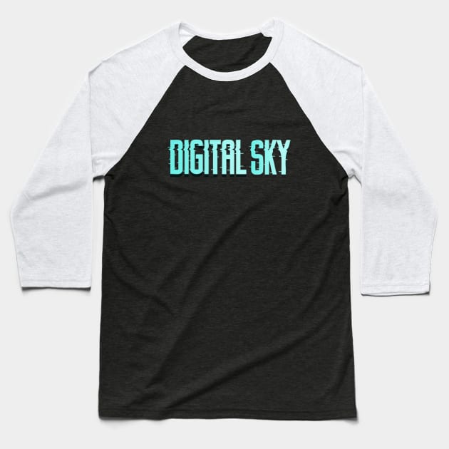 Digital Sky (Large Logo) Baseball T-Shirt by DigitalSky